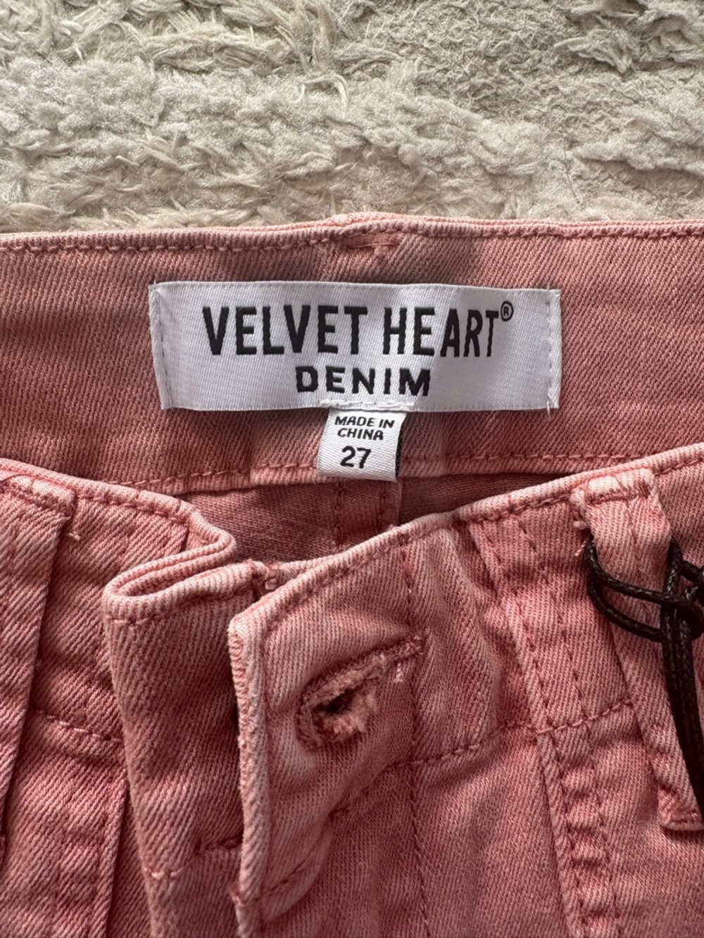 NWT Velvet Heart Ash Pink Utility Joggers Flap Pockets Size 27 - Picture 3 of 6
